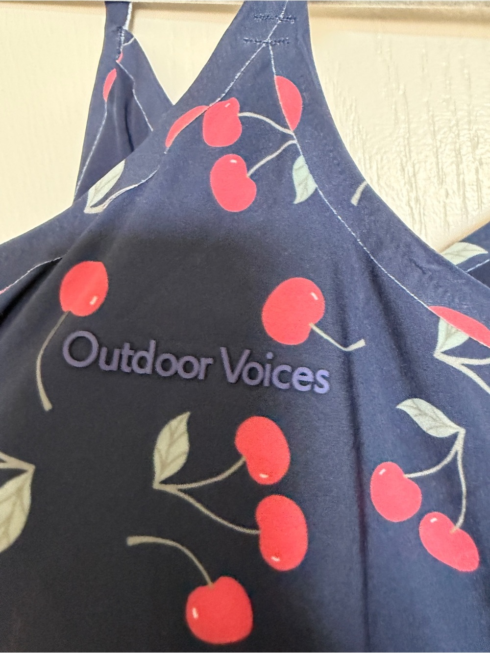 Outdoor Voices size M NWT Navy Cherry Print tennis/pickleball dress - Picture 4 of 7
